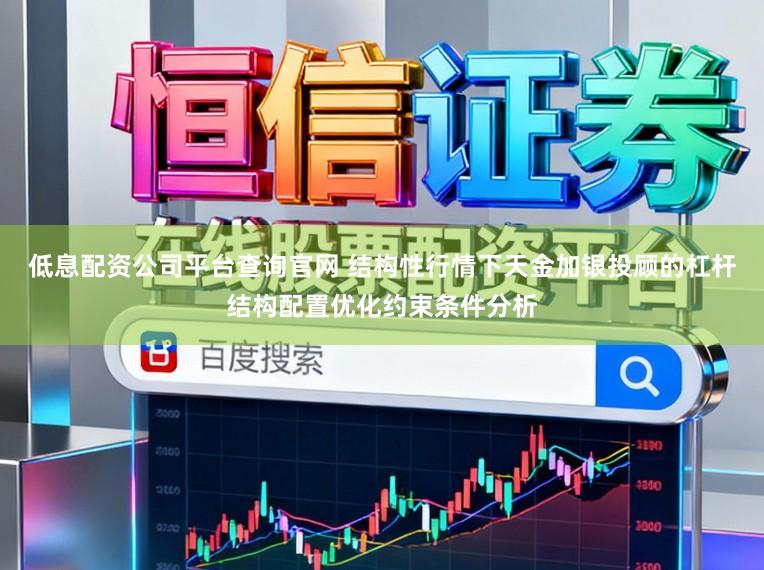 低息配资公司平台查询官网 结构性行情下天金加银投顾的杠杆结构配置优化约束条件分析