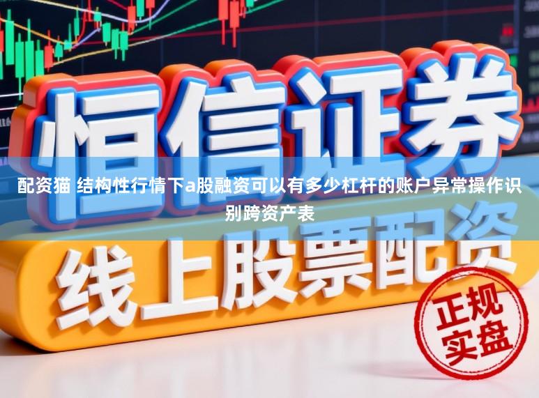 配资猫 结构性行情下a股融资可以有多少杠杆的账户异常操作识别跨资产表